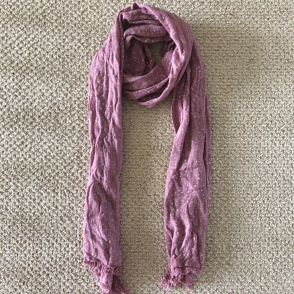 Rosey Pink / Lilac Dotted Scarf